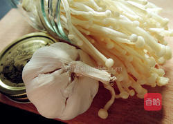 奶油蒜香金针菇的做法图解4