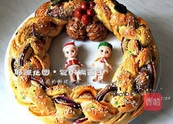 耶诞花圈面包‧爱的做法图解11