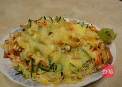 鲜蔬焗烤面的做法图解8