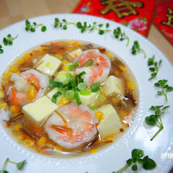 鲜虾豆腐羹汤的做法[图]