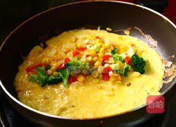 鲜蔬起司欧姆蛋卷的做法图解5