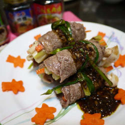 三色牛肉卷的做法[图]