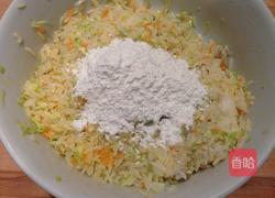 虾肉蔬菜煎米饼的做法图解4