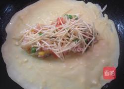 起司鲜虾杂菜锅饼的做法图解7