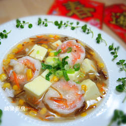 鲜虾豆腐羹汤的做法[图]