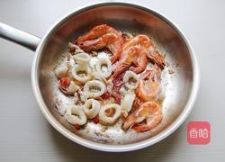 海鲜时蔬意大利面的做法图解4