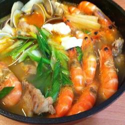 泡菜海鲜豆腐锅的做法[图]
