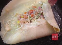 起司鲜虾杂菜锅饼的做法图解8