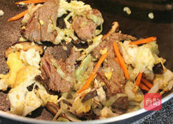 木须牛炒饼的做法图解3