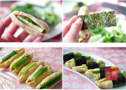 海苔面肠鲜葱卷的做法图解4