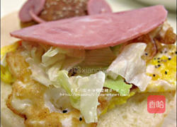 火腿青蛙汉堡的做法图解5