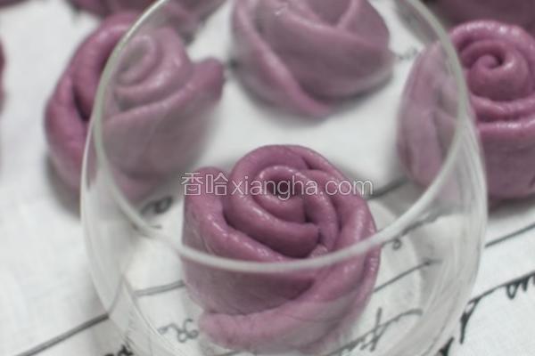 情人节紫薯玫瑰卷