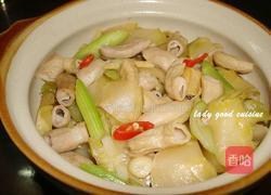 榨菜辣炒猪肠的做法图解3