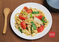 番茄烧杏鲍菇的做法图解4