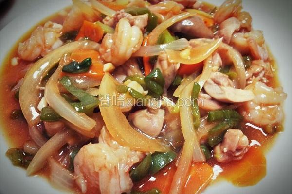宫保鸡丁虾仁烩饭