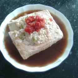 芦笋虾仁蒸豆腐的做法[图]