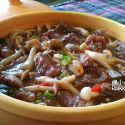 沙茶菌菇牛肉煲的做法[图]