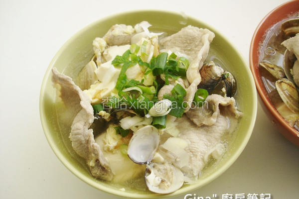 肉片蛤蜊味噌汤