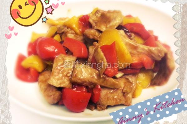 彩椒三杯松坂豚