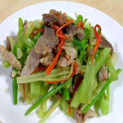 芹菜炒肉丝的做法[图]