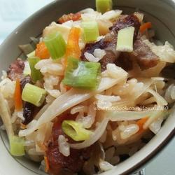 竹笋腊味煲仔饭的做法[图]