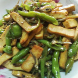 鱼香豆干炒辣椒的做法[图]