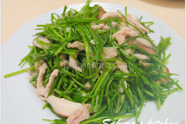 水莲炒肉丝