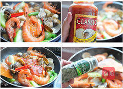 橄榄磨菇酱拌海味的做法图解4