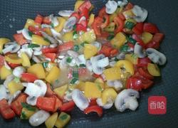 奶油蘑菇甜椒的做法图解4