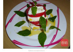 莫查瑞拉起司盘的做法图解1