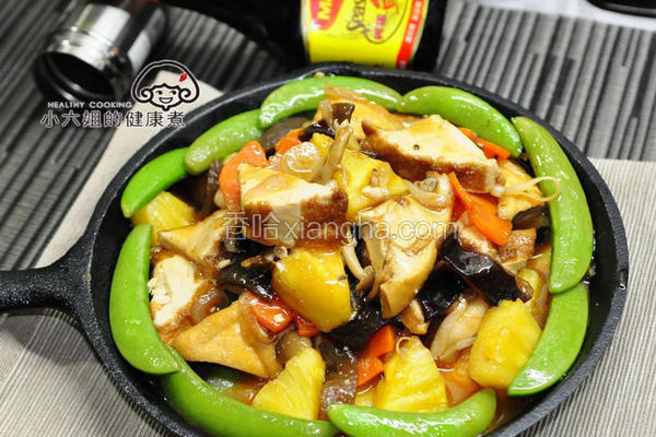波萝铁板豆腐