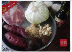 鸡腿地瓜炊饭的做法图解1