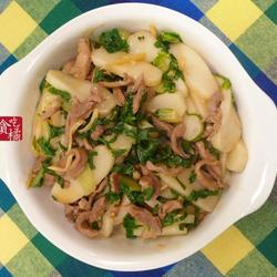 麻油肉丝炒年糕的做法[图]