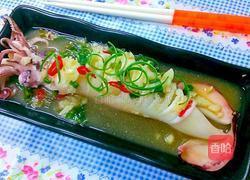 清蒸柠檬墨鱼的做法图解1