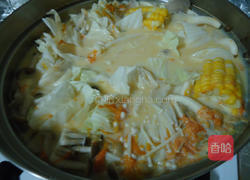 南瓜牛奶菇菇锅的做法图解4