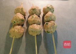 鸡肉丸子烤肉串的做法图解7