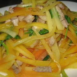 青木瓜炒肉丝的做法[图]