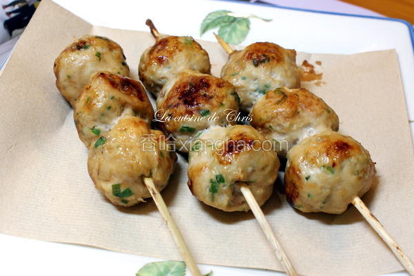 鸡肉丸子烤肉串