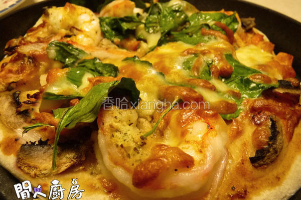 大虾蟹柳薄饼