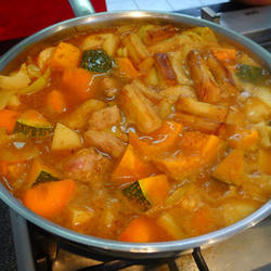 南瓜鲜肉咖哩火锅的做法[图]