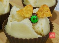 电锅蒸蛋糕的做法图解3