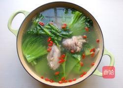 芥菜蒜头鸡汤的做法图解4