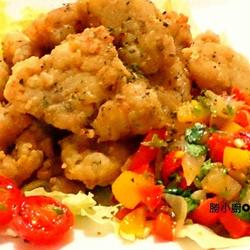 酥炸鲷鱼佐莎莎酱的做法[图]
