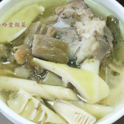 大骨福菜桂竹笋汤的做法[图]