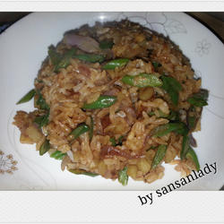 长豆炒饭的做法[图]