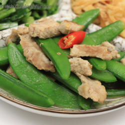 肉丝炒甜豆的做法[图]