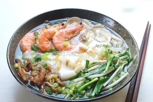 海鲜汤河粉的做法_菜谱_香哈网