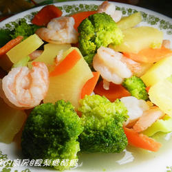 凤梨糖醋虾的做法[图]