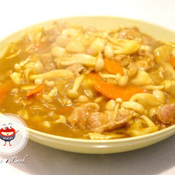 咖哩肉片烩鲜菇的做法[图]