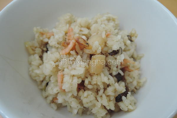 樱花虾干贝炊饭